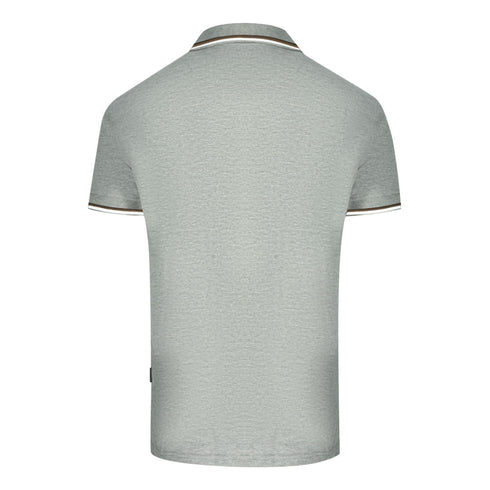 Aquascutum London Tipped Grey Polo Shirt