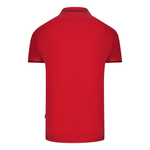 Aquascutum Aldis Tipped Red Polo Shirt