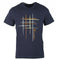 Aquascutum Criss Cross Navy Blue T-Shirt QMT015M0 03