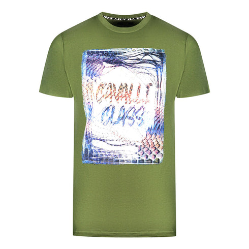 Cavalli Class Box Logo Green T Shirt