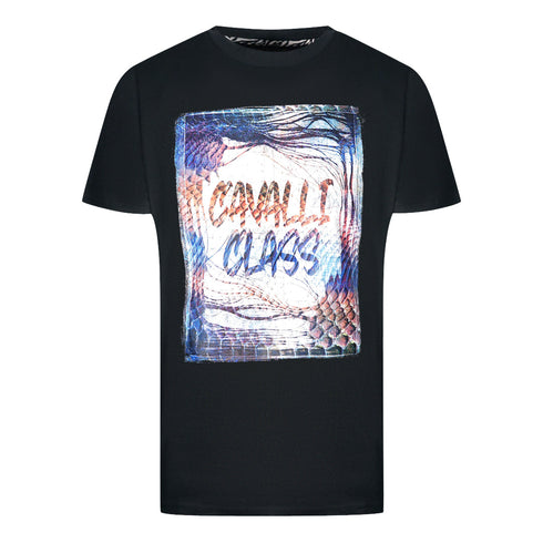 Cavalli Class Box Logo Black T Shirt