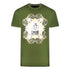 Cavalli Class Bold Tiger Emblem Design Green T Shirt