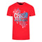 Cavalli Class Leopard Print Logo Red T Shirt