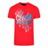 Cavalli Class Leopard Print Logo Red T Shirt