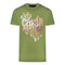 Cavalli Class Leopard Print Logo Green T Shirt