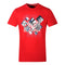 Cavalli Class Diamond Window Of Tiger Design Red T Shirt
