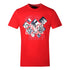 Cavalli Class Diamond Window Of Tiger Design Red T Shirt