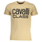 Cavalli Class Bold Black Logo Beige T-Shirt QXT62Q JD060 00503