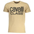 Cavalli Class Bold Black Logo Beige T-Shirt QXT62Q JD060 00503