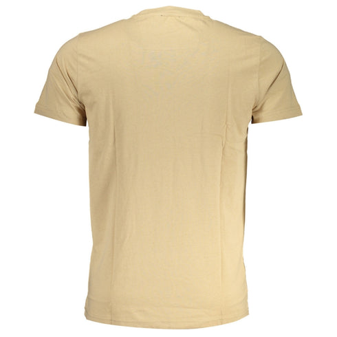 Cavalli Class Bold Black Logo Beige T-Shirt QXT62Q JD060 00503