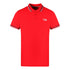 Cavalli Class Twinned Tipped Collar White Logo Red Polo Shirt