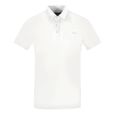 Cavalli Class Brand Logo White Polo Shirt