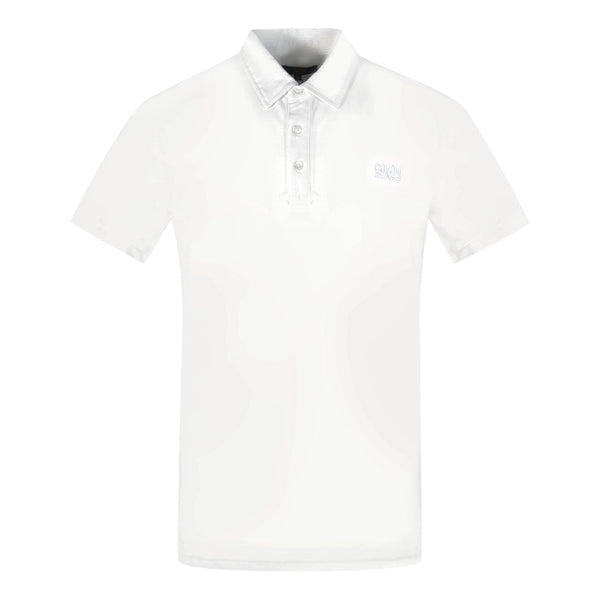 Cavalli Class Brand Logo White Polo Shirt