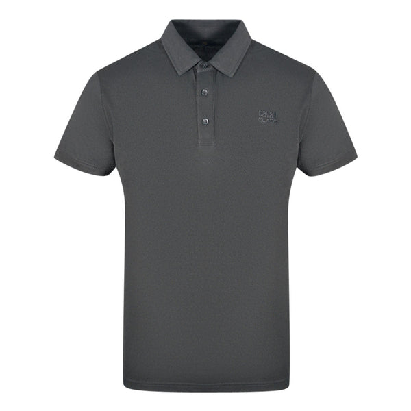 Cavalli Class Brand Logo Black Polo Shirt