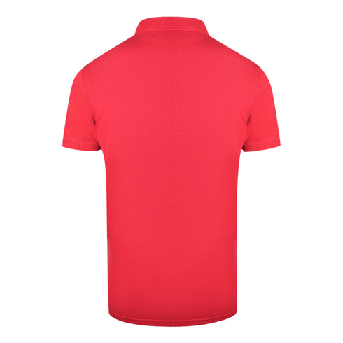 Cavalli Class Patch Logo Bordeaux Polo Shirt