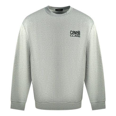 Cavalli Class Print Logo Grey Jumper