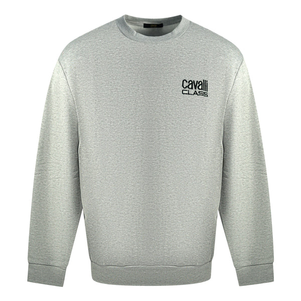 Cavalli Class Print Logo Grey Jumper