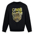 Cavalli Class Leopard Print Logo Black Jumper - Style Centre Wholesale
