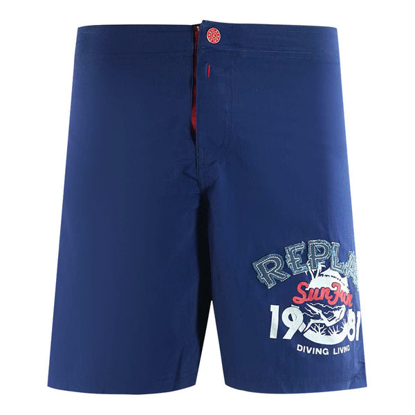 Replay Ripar Navy Blue Swim Shorts Ripar Navy