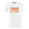 Cavalli Class Bold Orange Logo White T Shirt