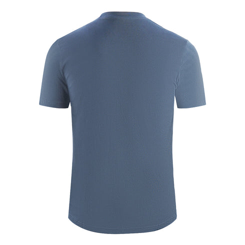 Cavalli Class Bold Orange Logo Navy Blue T Shirt