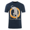 Cavalli Class Circular Leopard Logo Navy Blue T Shirt