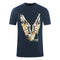 Cavalli Class Large Golden Eagle Logo Navy Blue T Shirt