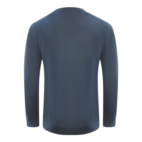 Cavalli Class Tiger Silhouette Logo Navy Blue Sweatshirt