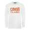 Cavalli Class Bold Brand Logo White Sweatshirt