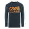 Cavalli Class Bold Brand Logo Navy Blue Sweatshirt