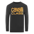 Cavalli Class Bold Brand Logo Black Sweatshirt - Style Centre Wholesale