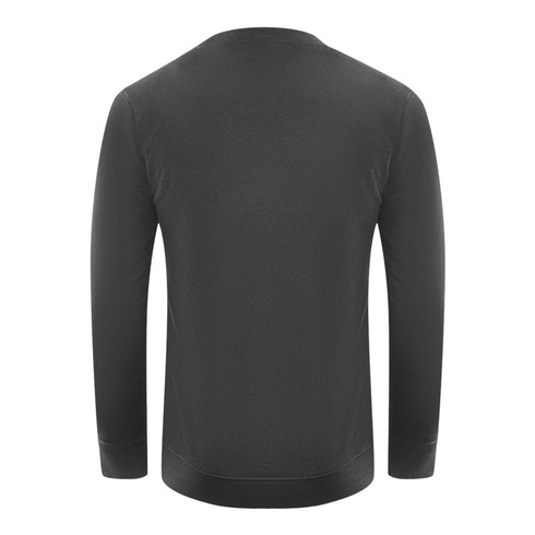 Cavalli Class Bold Brand Logo Black Sweatshirt - Style Centre Wholesale