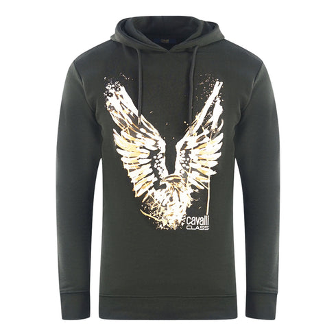 Cavalli Class Golden Eagle Logo Black Hoodie