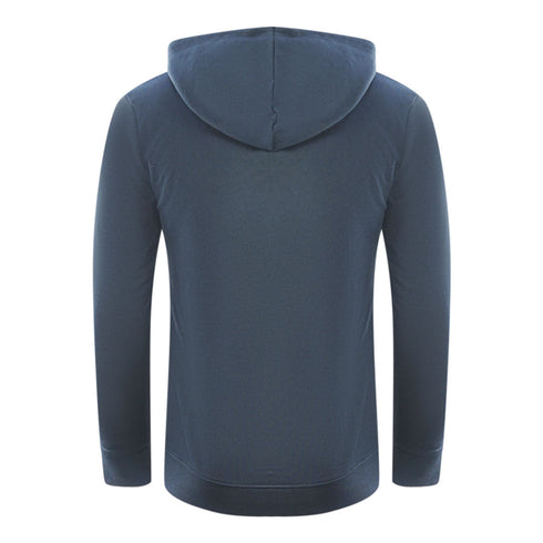 Cavalli Class Zebra Print Logo Navy Blue Hoodie
