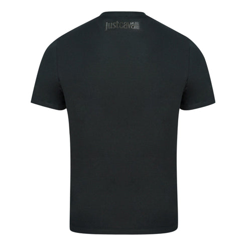 Just Cavalli Faded Logo Black T Shirt