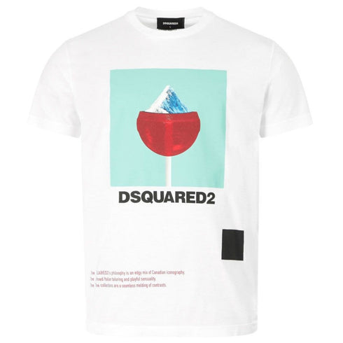 Dsquared2 S71Gd0948 S22427 100 White T Shirt Mens