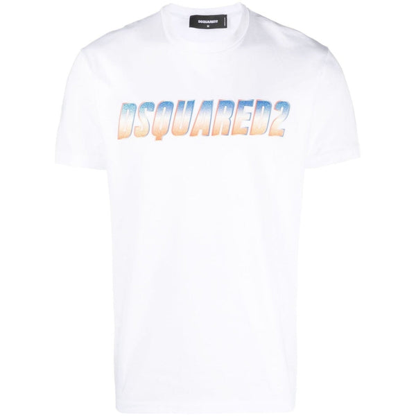 Dsquared2 Sparkle Logo Cool Fit White T Shirt - Style Centre Wholesale