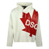 Dsquared2 Large Maple Leaf Logo Oversize White Hoodie S74GU0361 100