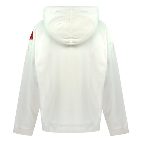 Dsquared2 Large Maple Leaf Logo Oversize White Hoodie S74GU0361 100