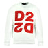 Dsquared2 Large Mirrored Logo Print White Jumper S74GU0390 100