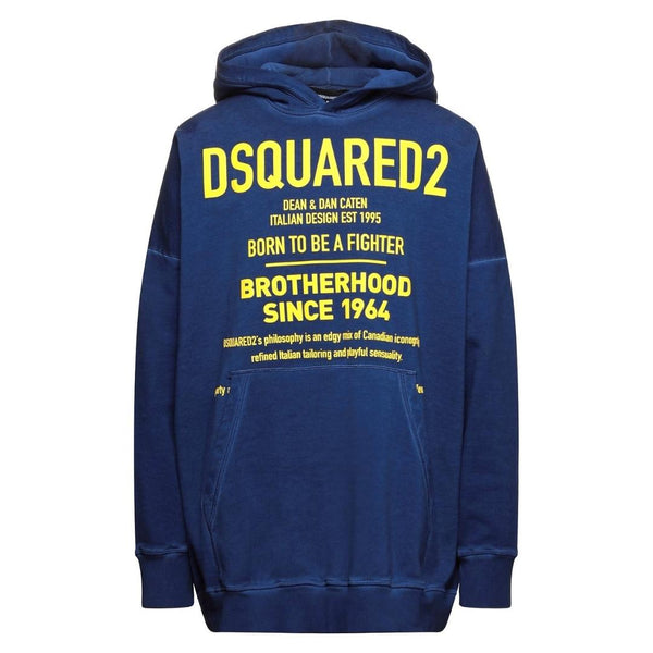 Dsquared2 Born To Be A Fighter Oversize Blue Hoodie S74GU0431 478