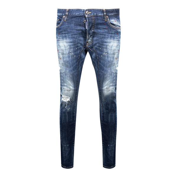 Dsquared2 Tidy Biker Bros Paint Splash Jeans - Nova Clothing