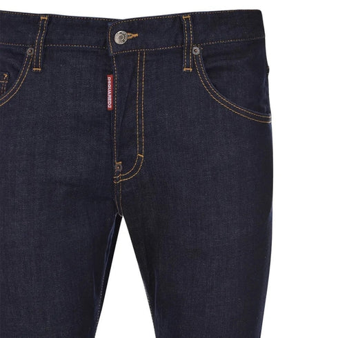 Dsquared2 Skater Jean Italian Address Logo Navy Blue Wash Jeans S74Lb1198 S30664 470