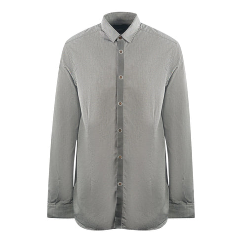Diesel Black Gold Plain Grey Long Sleeve Shirt
