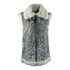 Parajumpers Sax Shearling Nine Iron Grey Leather Gilet Sax Shearling 765