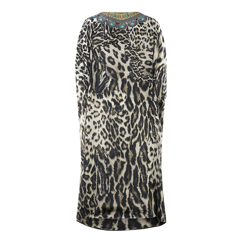 Inoa Siberia 1927 Brown Box Kaftan Cover Up Siberia 1927 Box Kaftan