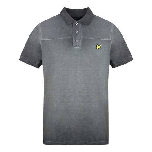Lyle Scott True Black Faded Ink Wash Polo Shirt
