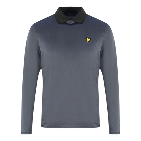 Lyle Scott Golf Venteech Long Sleeve Dark Grey Polo Shirt