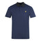 Lyle Scott Navy Blue Golf Microstripe Polo Shirt