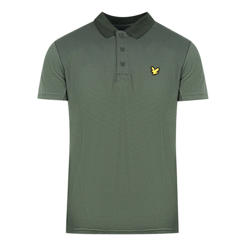 Lyle Scott Deep Spruce Golf Microstripe Polo Shirt